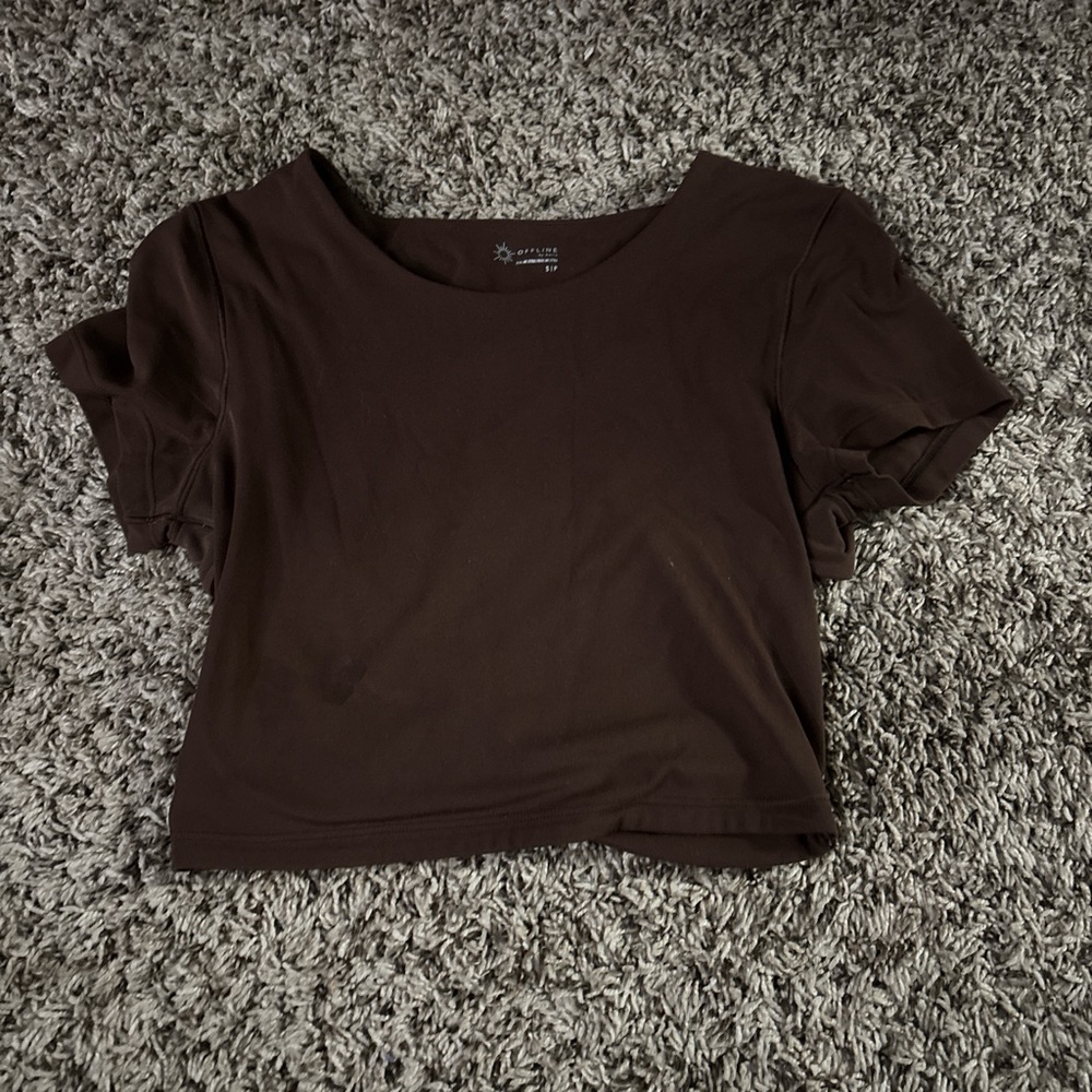 Aerie Offline Cutout Crop Tee